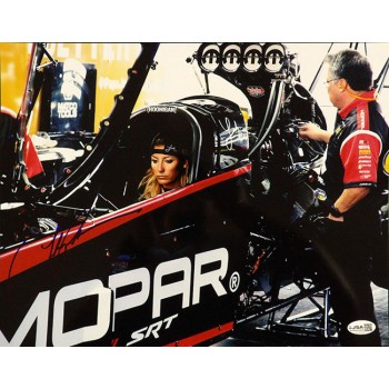 Leah Pritchett Top Fuel dragster Signed 11x14 Glossy Photo JSA Authenticated