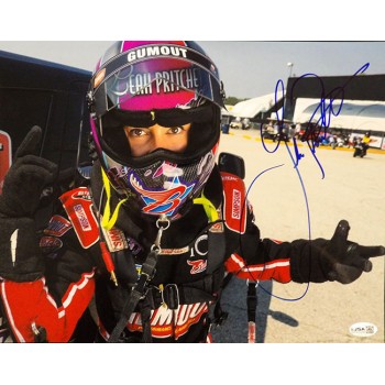 Leah Pritchett Top Fuel dragster Signed 11x14 Glossy Photo JSA Authenticated