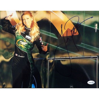 Leah Pritchett Top Fuel dragster Signed 11x14 Glossy Photo JSA Authenticated