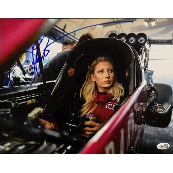 Leah Pritchett Top Fuel dragster Signed 11x14 Glossy Photo JSA Authenticated