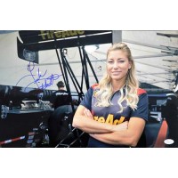 Leah Pritchett Top Fuel dragster Signed 12x18 Glossy Photo JSA Authenticated