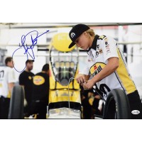 Leah Pritchett Top Fuel dragster Signed 12x18 Glossy Photo JSA Authenticated