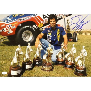 Don Prudhomme NHRA Driver Signed 12x18 Glossy Photo JSA Authenticated