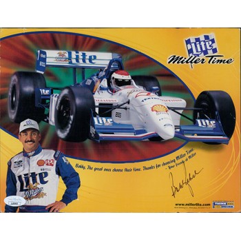 Bobby Rahal CART Racer Signed 8.5x11 Promo Cardstock Photo JSA Authenticated