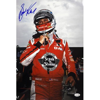 Graham Rahal Indy Car Racer Signed 12x18 Glossy Photo JSA Authenticated