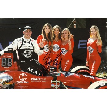 Graham Rahal Indy Car Racer Signed 12x18 Glossy Photo JSA Authenticated