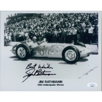 Jim Rathmann Indy Car Racer Signed 8x10 Glossy Photo JSA Authenticated