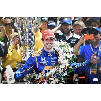 Alexander Rossi Indy Car Racer Signed 12x18 Glossy Photo JSA Authenticated