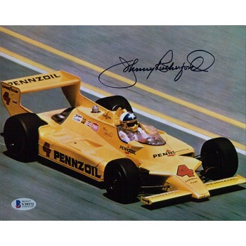 Johnny Rutherford Indy Racer Signed 8x10 Matte Photo Beckett Authenticated BAS