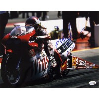 Angelle Sampey NHRA Driver Signed 11x14 Glossy Photo JSA Authenticated