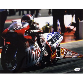 Angelle Sampey NHRA Driver Signed 11x14 Glossy Photo JSA Authenticated