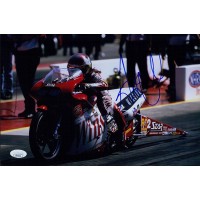 Angelle Sampey NHRA Driver Signed 8x12 Glossy Photo JSA Authenticated Angelle Sampey NHRA Driver Signed 8x12 Glossy Photo JSA Authenticated