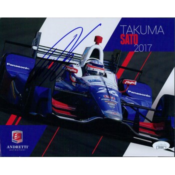 Takuma Sato Indy Car Racer Signed 8x10 Cardstock Promo Photo JSA Authenticated Takuma Sato Indy Car Racer Signed 8x10 Cardstock Promo Photo JSA Authenticated