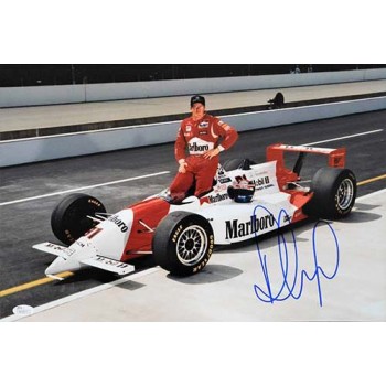 Paul Tracy Indy Car Racer Signed 12x18 Glossy Photo JSA Authenticated