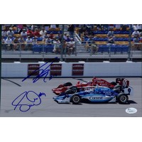 Dan Wheldon & Scott Dixon Signed Racing 8x12 Glossy Photo JSA Authenticated