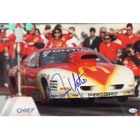 Jim Yates NHRA Driver Signed 11x14 Glossy Photo JSA Authenticated
