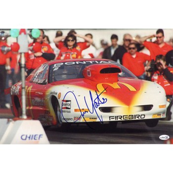Jim Yates NHRA Driver Signed 11x14 Glossy Photo JSA Authenticated
