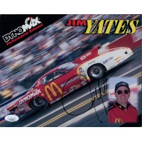 Jim Yates NHRA Driver Signed 8x10 Cardstock Promo Photo JSA Authenticated Jim Yates NHRA Driver Signed 8x10 Cardstock Promo Photo JSA Authenticated