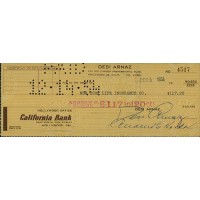 Desi Arnaz Actor Comedian Signed Cancelled Check JSA Authenticated Desi Arnaz Actor Comedian Signed Cancelled Check JSA Authenticated