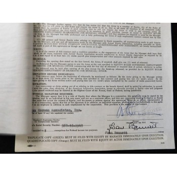 Joan Bennett Actress Signed Typed The Reluctant Debutante Contract JSA Authentic
