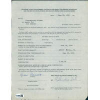 Joan Bennett Actress Signed Typed The Mike Douglas Show Contract JSA Authentic Joan Bennett Actress Signed Typed The Mike Douglas Show Contract JSA Authentic