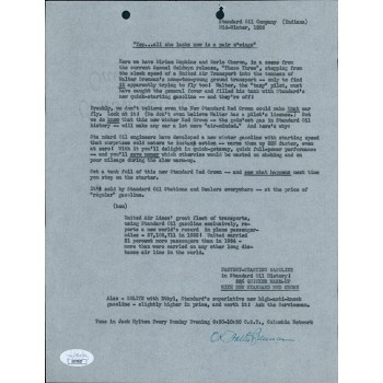 Walter Brennan Signed These Three Contract From Samuel Goldwyn JSA Authenticated