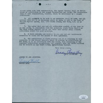 Paddy Chayefsky Screenwriter Signed Typed Contract Dated May 1, 1950 JSA Authen