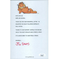 Jim Davis Garfield Signed 5.5x8.5 2005 Typed Letter In Red Ink JSA Authenticated Jim Davis Garfield Signed 5.5x8.5 2005 Typed Letter In Red Ink JSA Authenticated