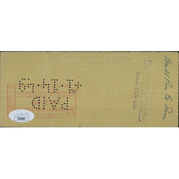 Will J Durant Historian Philosopher Signed Cancelled Check JSA Authenticated