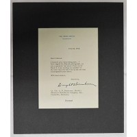 Dwight D. Eisenhower President Signed White House Typed Letter JSA Authenticated