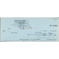 Glenn Ford Actor Signed Cancelled Check JSA Authenticated