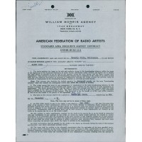 Glenn Ford Actor Signed Typed William Morris Agency Contract JSA Authenticated