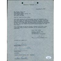George Burns And Gracie Allen Show Signed Typed 1946 Contract JSA Authenticated