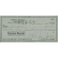 Christopher George Actor Signed Cancelled Check JSA Authenticated