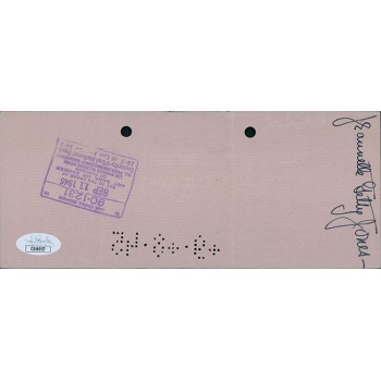 Jean J Paul Getty Oil Tycoon Signed Pink Cancelled Check JSA Authenticated