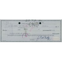 Jean J Paul Getty Oil Tycoon Signed Tan Cancelled Check JSA Authenticated