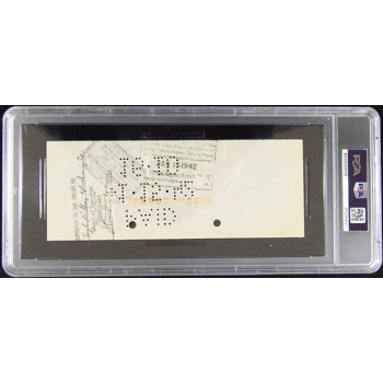 Jean J Paul Getty Oil Tycoon Signed Cancelled Check PSA Authenticated