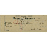 Jack Haley The Wizard of Oz Actor Signed Tan Cancelled Check JSA Authenticated Jack Haley The Wizard of Oz Actor Signed Tan Cancelled Check JSA Authenticated