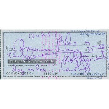 Carol Lynley Actress Signed Cancelled Check JSA Authenticated