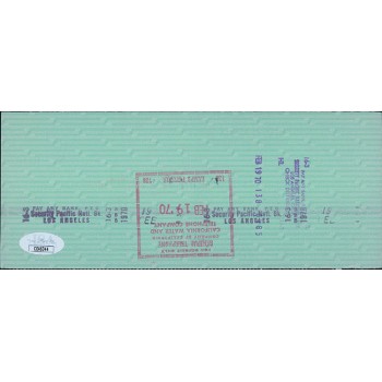 Zeppo Marx Signed Original Vintage Green Bank Check JSA Authenticated
