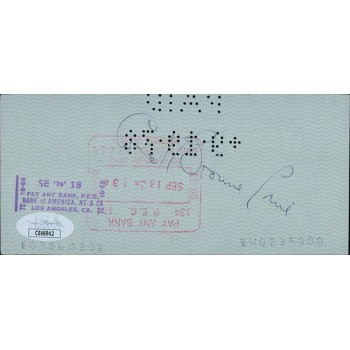 Vincent Price Actor Signed Cancelled Check JSA Authenticated