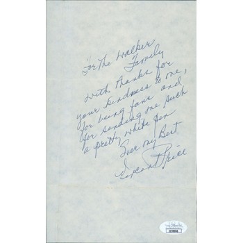 Vincent Price Actor Signed 5.5x8.5 Hand Written Note Letter JSA Authenticated