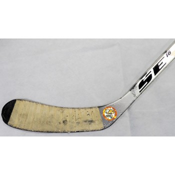 Sheldon Brookbank Anaheim Ducks Game Used Hockey Stick Ducks Authenticated