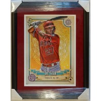 Mike Trout Los Angeles Angels 10x14 Topps 2020 Gypsy Queen Poster Framed 8/99