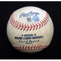 CJ Wilson Angels Logan Morrison Mariners Game Used Baseball MLB Authenticated