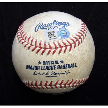 CJ Wilson Angels Logan Morrison Mariners Game Used Baseball MLB Authenticated