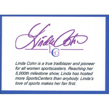 Linda Cohn Signed 5000 Milestone Show 8x10 Photo Exclusive ESPN SPORTCENTER LE