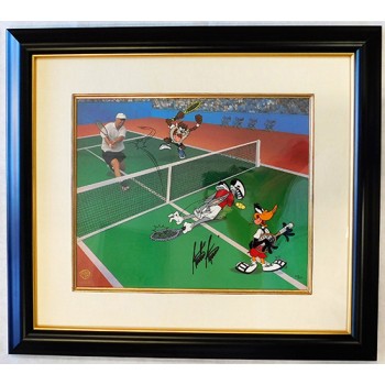 Andre Agassi Tennis Signed Warner Brothers Volley Folly Animation Cel LE /500