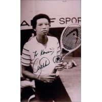 Arthur Ashe Tennis Star Signed 3x5 Matte Photo JSA Authenticated Personalized Arthur Ashe Tennis Star Signed 3x5 Matte Photo JSA Authenticated Personalized