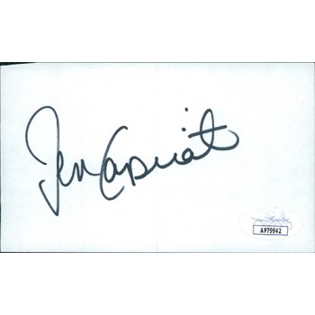 Jennifer Capriati Tennis Star Signed 3x5 Index Card JSA Authenticated